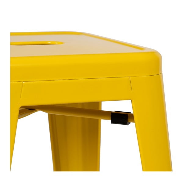 Žute metalne barske stolice u setu 2 kom (visine sjedala 76,5 cm) – Ixia-image-3