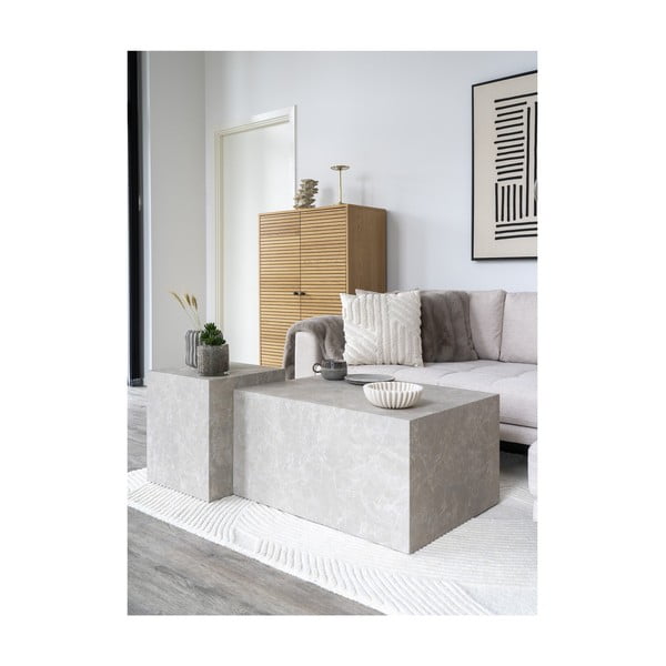 Sivi tanjuri u setu 4 kom od kamenine ø 21 cm Selma – House Nordic-image-3