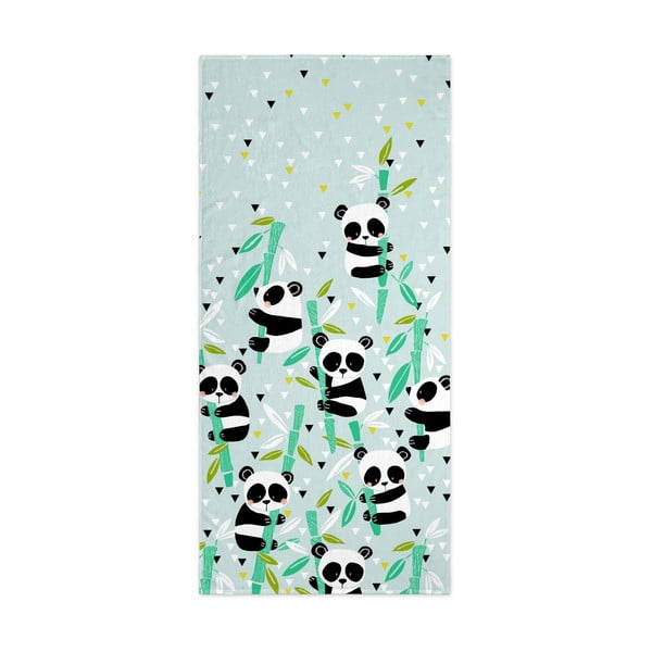 Svijetlo zeleni dječji ručnik 150x70 cm Panda - Moshi Moshi