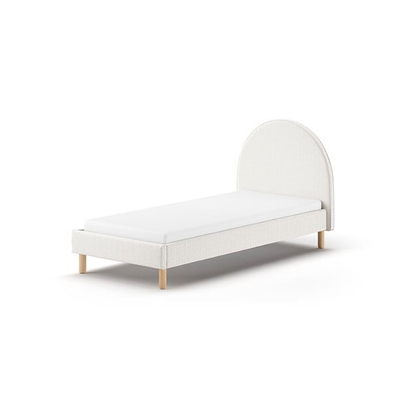 Bijeli tapecirani krevet s podnicom 90x200 cm MOON – Vipack