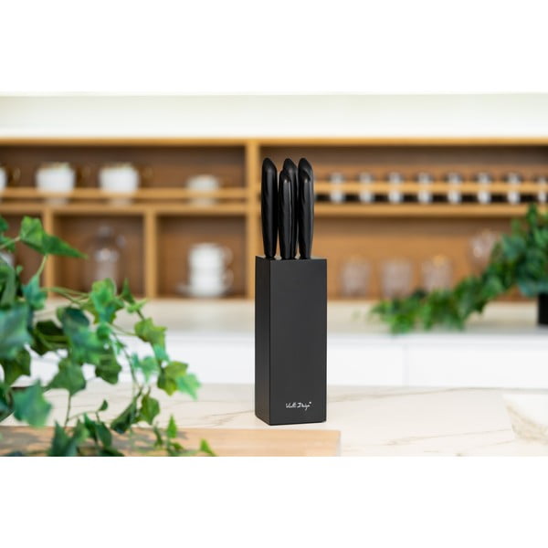Set od 5 noževa u crnom držaču Vialli Design Caro-image-4