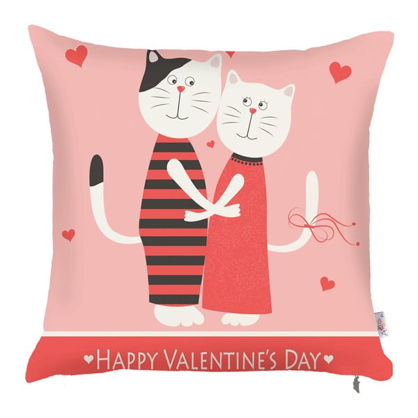 Ružičasta navlaka za jastuk Mike &amp; Co. NEW YORK Mačke, 43 x 43 cm
