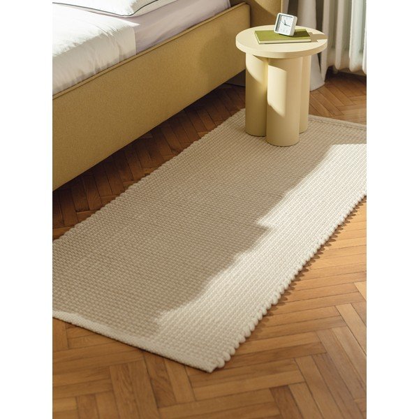Bež ručno rađena vunena staza 80x170 cm Talo – noo.ma-image-1