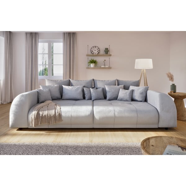 Tamno siva sofa od samta 310 cm Vanessa – Ropez-image-1
