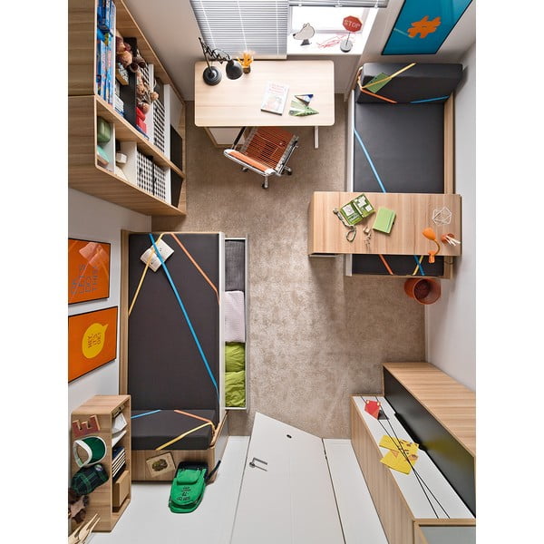 Bijela dodatna ladica ispod Vox Evolve kreveta za jednu osobu-image-1