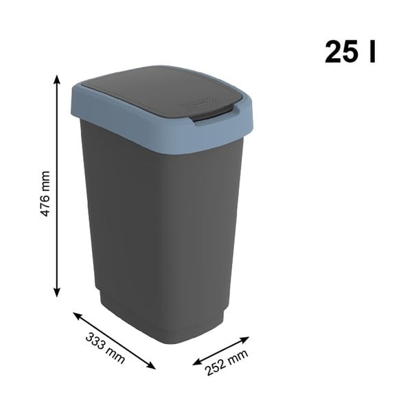 Kanta za otpad od reciklirane plastike 25 l Twist - Rotho-image-3