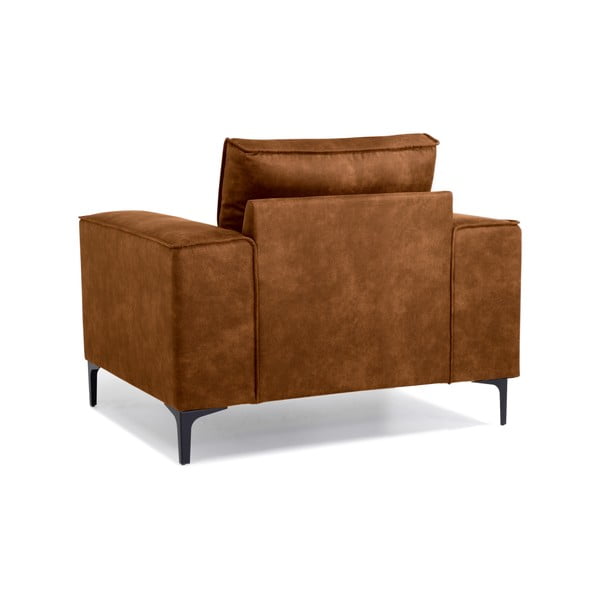 Fotelja od imitacije kože boje konjaka Scandic Copenhagen Preston-image-3