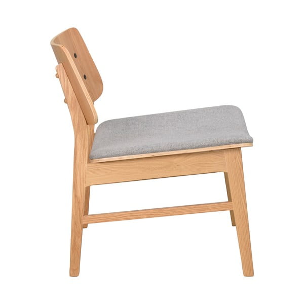 Fotelja od hrastovine sa svjetlosivim sjedištem Rowico Nagano-image-2