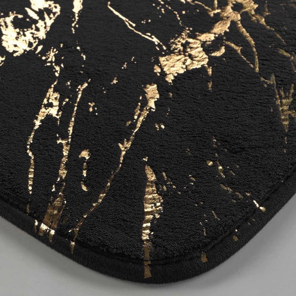 Crna/u zlatnoj boji kupaonska prostirka 45x45 cm Aquamarbre – douceur d'intérieur-image-3