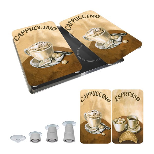 Set od 2 staklena poklopca za štednjak Wenkoo Coffee-image-2