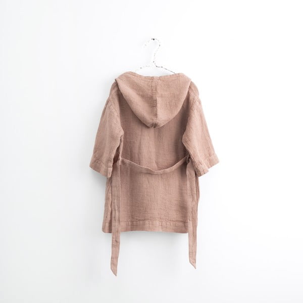 Dječji narančasti laneni ogrtač Linen Tales Nature, veličina 122 - 128-image-2