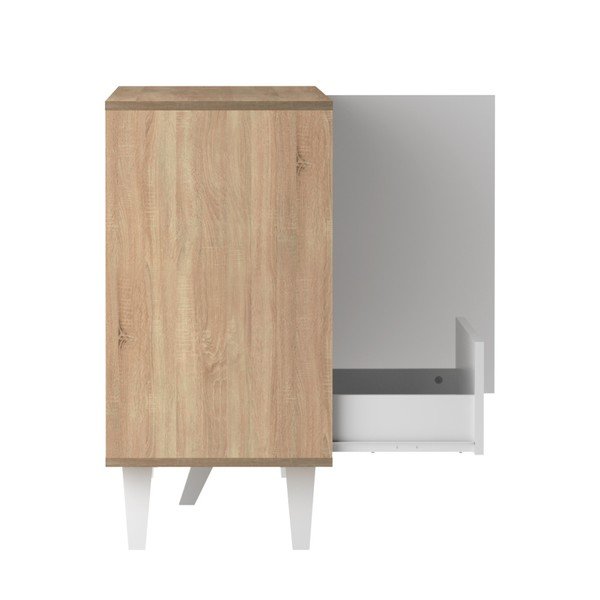 Bijela komoda sa svijetlosmeđim TemaHome Prism tijelom-image-4