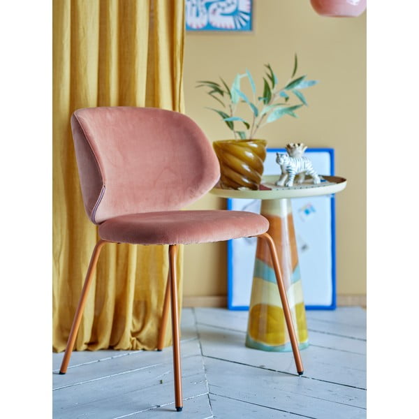 Narančaste baršunaste blagovaonske stolice u setu 2 kom Ponte – Bloomingville-image-1