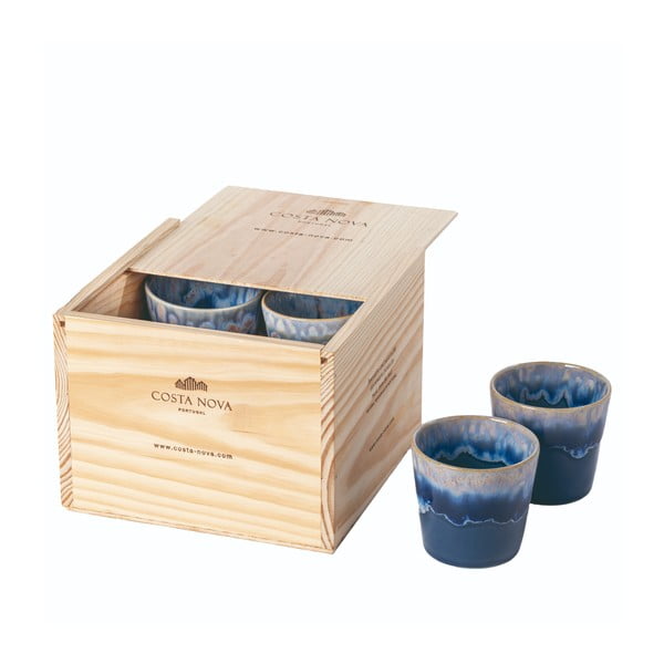 Plave šalice u setu 8 kom za espresso od kamenine Grespresso – Costa Nova