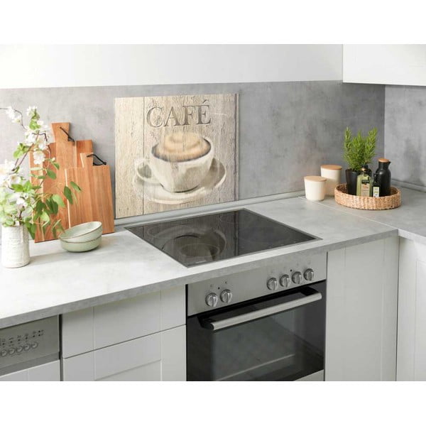 Staklena zaštita iza štednjaka Wenkoo Café 60 x 50 cm-image-1