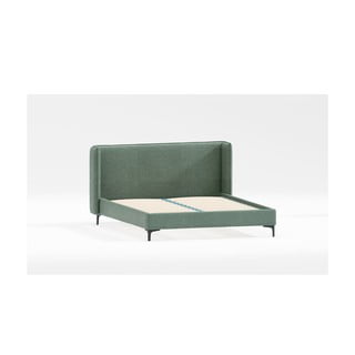 Zeleni tapecirani bračni krevet s podnicom 200x200 cm Basti – Ropez