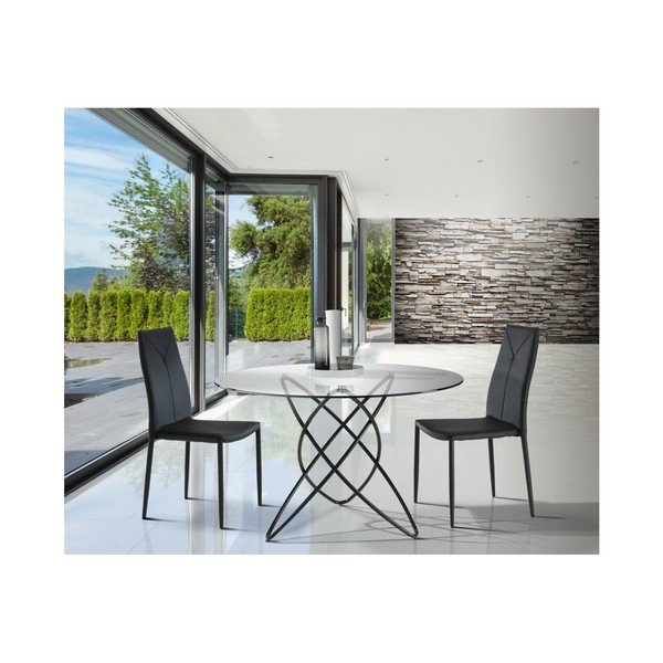 Blagovaonski stol s pločom od kaljenog stakla Tomasucci Hula Hoop, ⌀ 120 cm-image-3