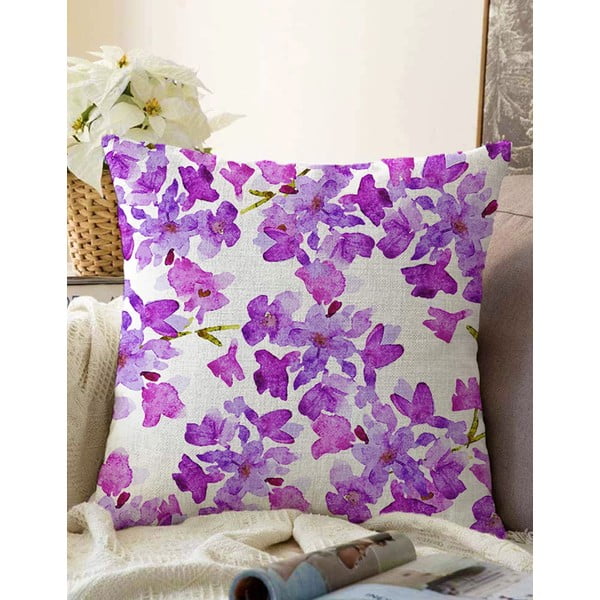 Bež-ljubičasta jastučnica s udjelom pamuka Minimalist Cushion Covers lilas, 55 x 55 cm
