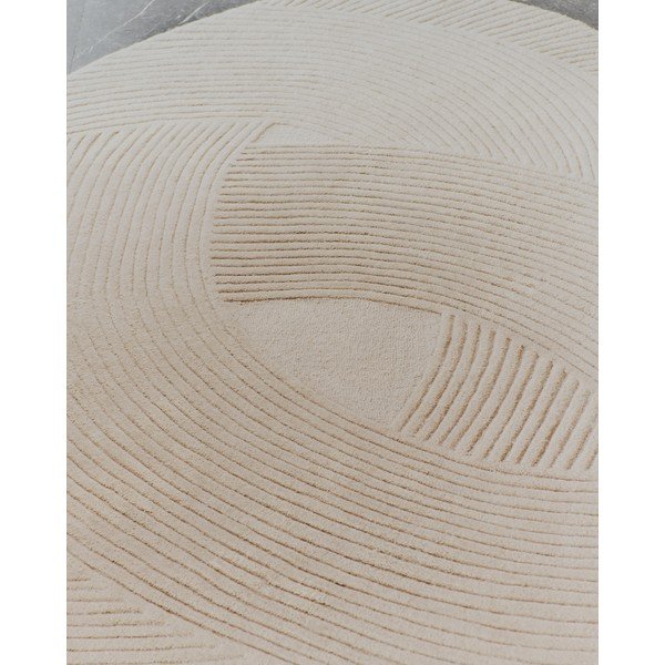 Krem ručno rađen vunen tepih 160x230 cm Domm – Kave Home-image-2