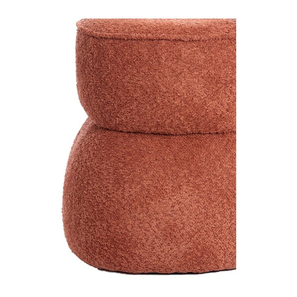 Narančasti tabure od bouclé tkanine Leyla – Light & Living-image-4