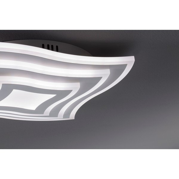 Bijela metalna LED stropna svjetiljka s daljinskim upravljačem/s mogućnosti zatamnjivanja 43x43 cm Gorden – Fischer & Honsel-image-1