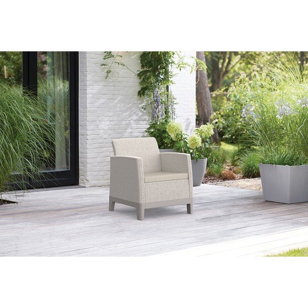 Sivo-bež plastične vrtne fotelje 2 kom Scandi Forma – Keter-image-1