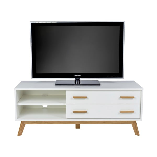 Bijela TV komoda 130x50 cm Kensal – Woodman-image-4