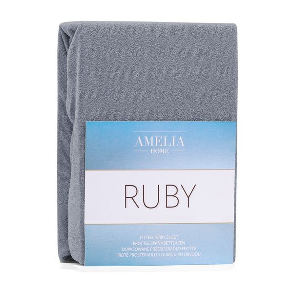 Tamnosiva plahta s gumicom s visokim udjelom pamuka AmeliaHome Ruby, 120/140 x 200 cm-image-2