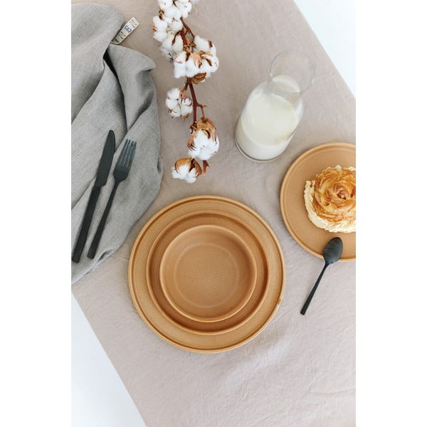 Set od 18 komada ciglasto narančastog posuđa od kamenine Bonami selection Malia-image-3