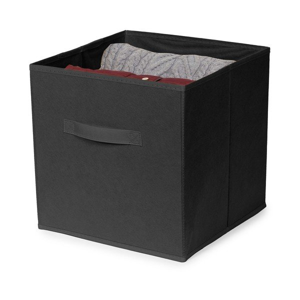 Crna tekstilna kutija za pohranu 31x31x31 cm – Compactor-image-2