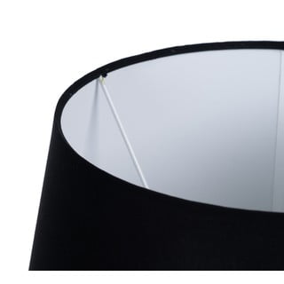 Crna stolna lampa s tekstilnim sjenilom (visina 66 cm) – Ixia