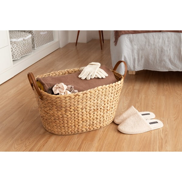 Košara za rublje od morske trave u prirodnoj boji 100 l Belize – Compactor-image-2