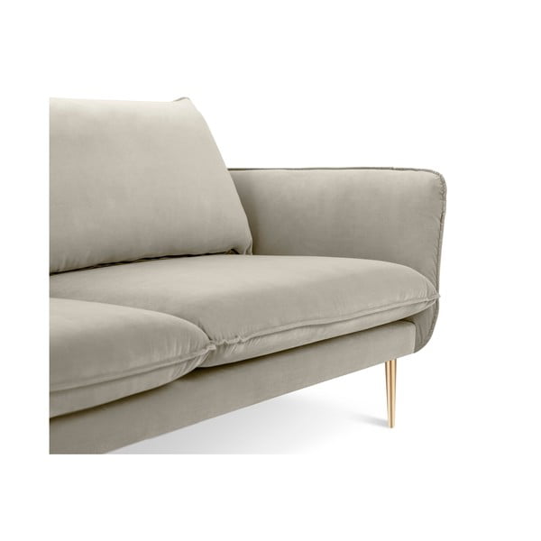 Bež baršunasta sofa Cosmopolitan Design Florence, 160 cm-image-3