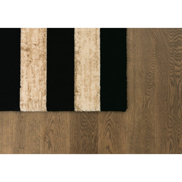 Crni/bež vunen tepih 170x240 cm Agnus Art Deco II – Agnella-image-3