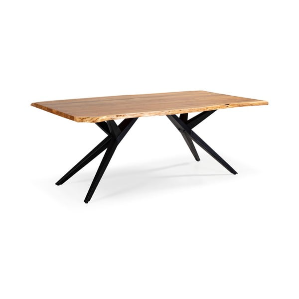 Blagovaonski stol s pločom stola od bagrema u prirodnoj boji 100x200 cm Mudri – Marckeric