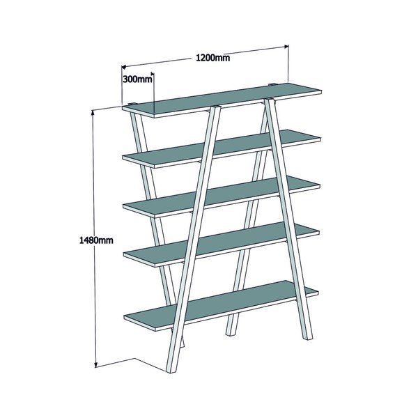 Polica od borovog drveta Perla Walnut, 148 x 120 cm-image-2