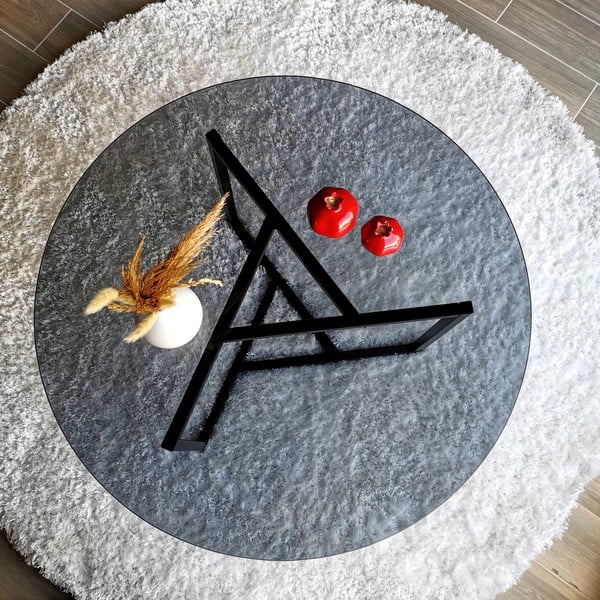 Crni okrugli stolić ø 75 cm Trio - Neostill-image-4