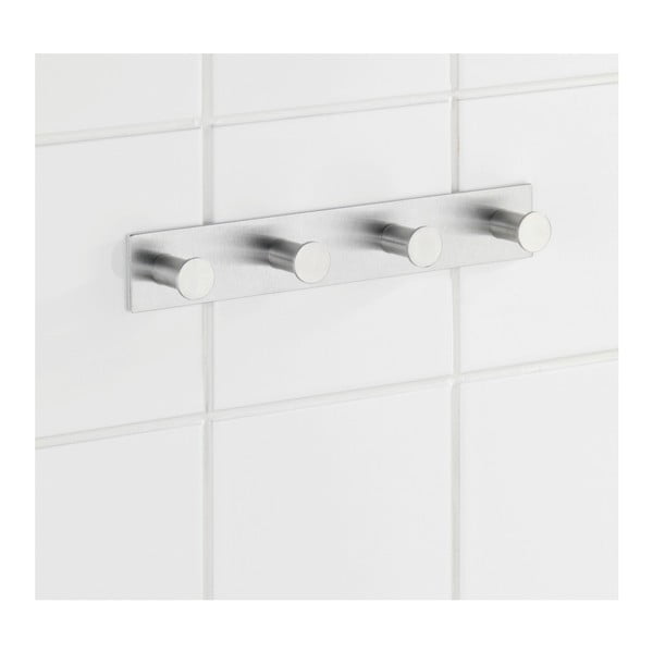 Zidna vješalica sa 4 kukice u srebrnoj boji Wenko Celano-image-2