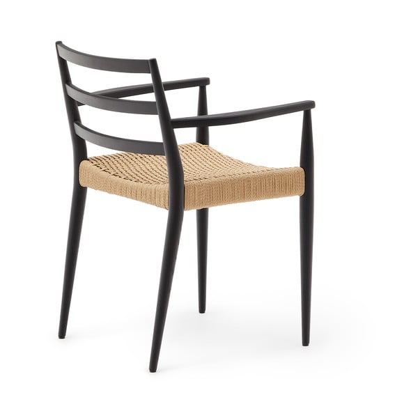 Crne/u prirodnoj boji blagovaonske stolice u setu 2 kom od punog hrasta Analy – Kave Home-image-2