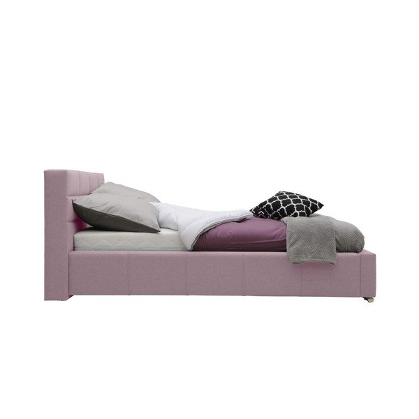 Svijetlo ružičasti bračni krevet Mazzini Beds Reve, 140 x 200 cm-image-2