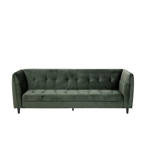 Zeleni baršunasti kauč na razvlačenje Acton Jonna, 235 cm