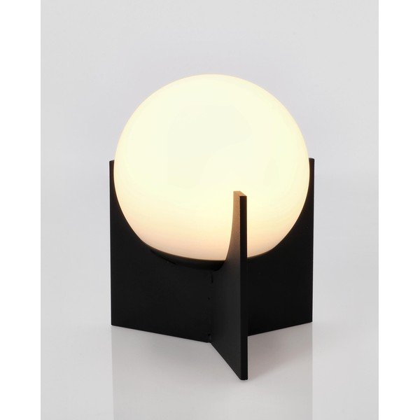 Crna metalna LED stolna lampa s mogućnosti zatamnjivanja s plastičnim sjenilom (visina 16 cm) Cardamom – Bizzotto-image-2