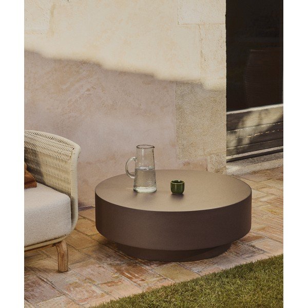 Okrugao vrtni stolić za kavu betonski ø 60 cm Garbet – Kave Home-image-1