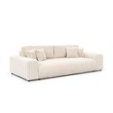 Krem sklopiva/s prostorom za odlaganje sofa od samta 260 cm Justin  – Ropez