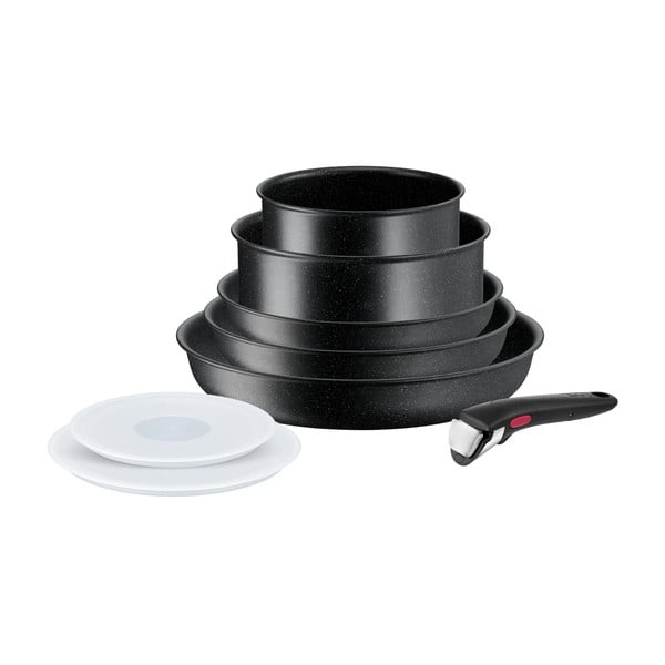 Aluminijski set lonaca 8 kom INGENIO Black stone L3998802 – Tefal