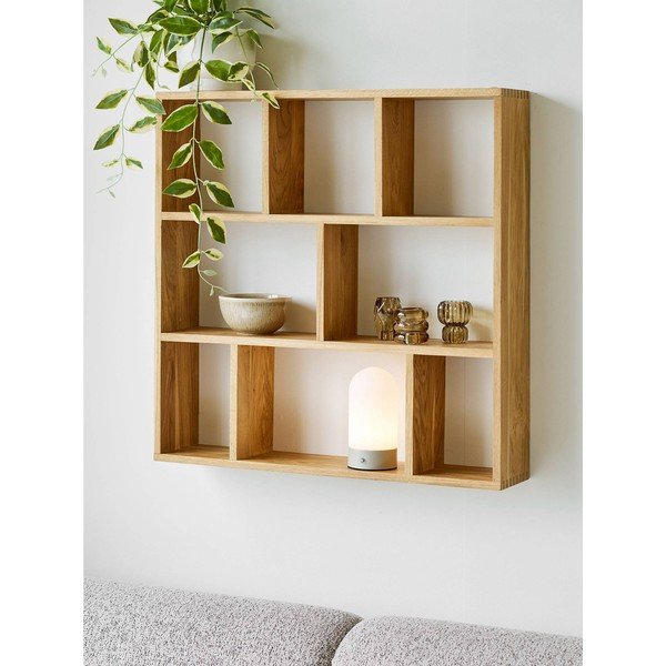 Bijela/smeđe-siva metalna stolna lampa s plastičnim sjenilom (visina 18 cm) Ashford – House Nordic-image-1