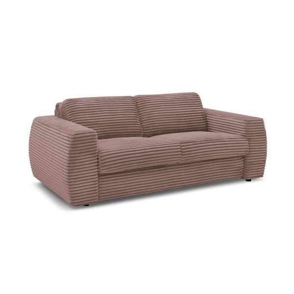 Ružičasta sofa za spavanje/sklopiva od samta 240 cm Hugo – Bobochic Paris-image-2