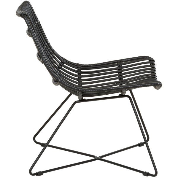 Crna fotelja od poliratana Costa - Westwing Collection-image-3