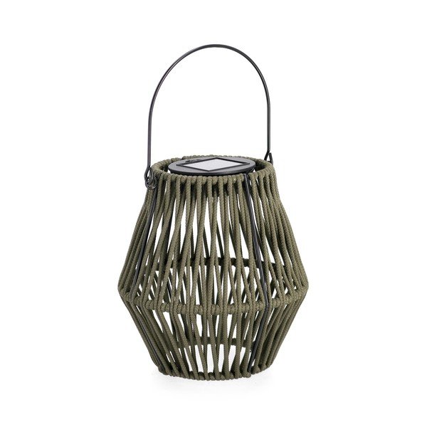 Kaki zelena LED lanterna sa solarnim panel (visina 17 cm) Juny – Yes Everyday