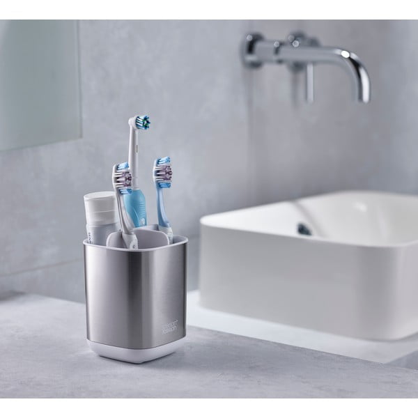 Čaša za četkice za zube od nehrđajućeg čelika Joseph Joseph EasyStore-image-1